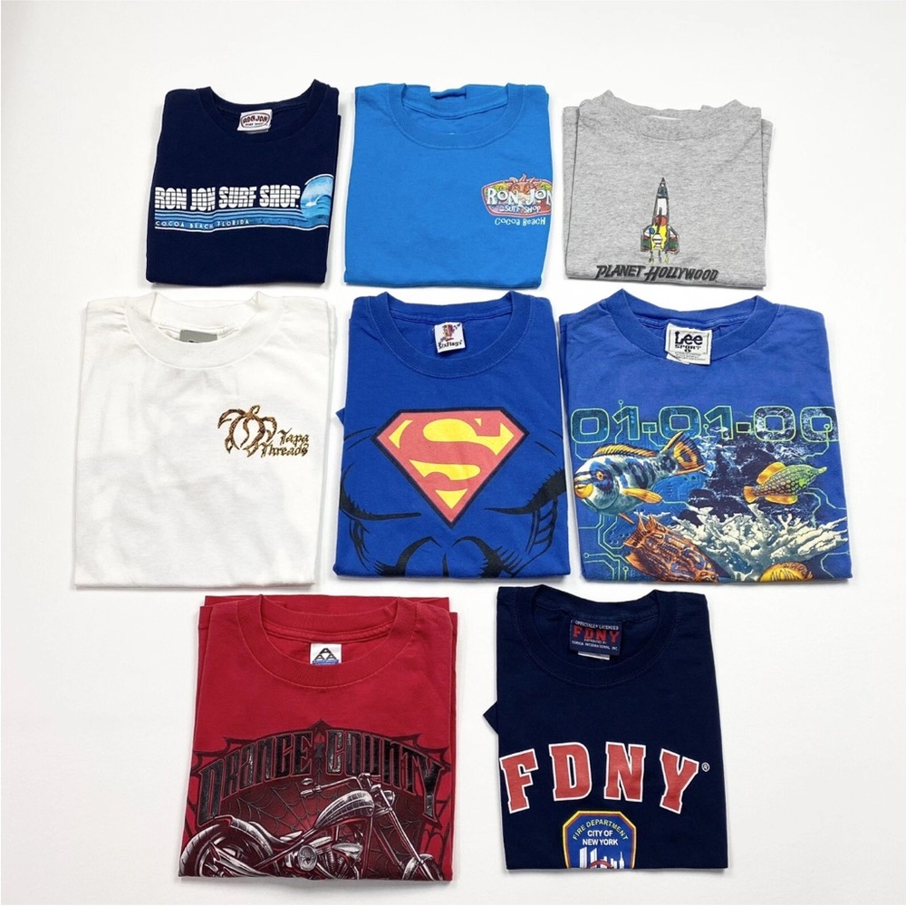Lot of 8 Boy’s/Kid’s VTG 90’s 00’s Short Sleeve/Long Sleeve T-Shirts Mixed Sizes